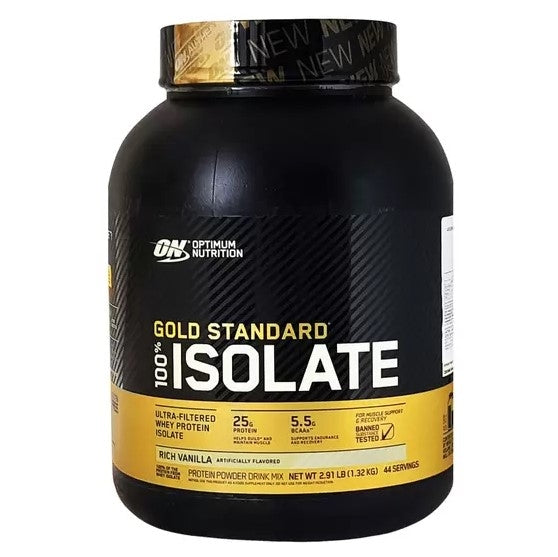 Pote de Gold Standard 100% Isolate 1,32 kg da Optimum Nutrition