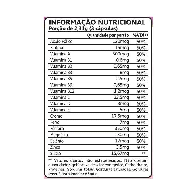 Hair Skin e Nails Femme (90 caps) - MaxiNutri