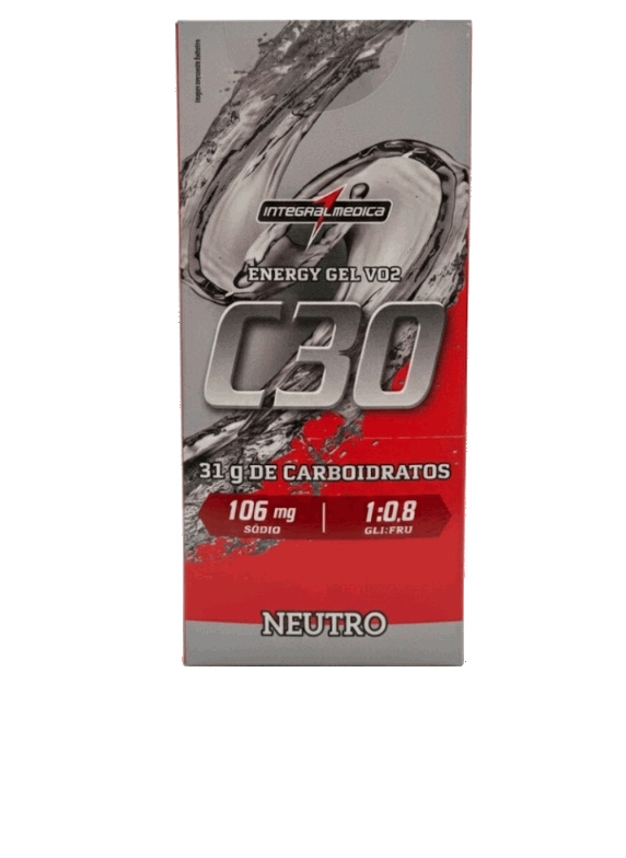 Caixa com 10 sachês de Vo2 Energy Gel C30 45 g da Integralmédica