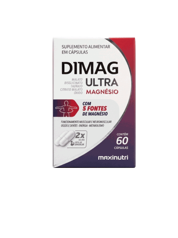 Pote de Dimag 5 Ultra da MaxiNutri com 60 cápsulas