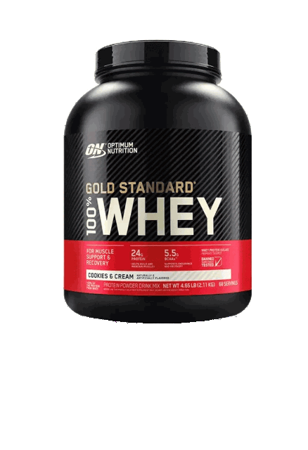 Pote de 2,270 kg de 100% Whey Gold Standard Optimum Nutrition, whey protein em pó