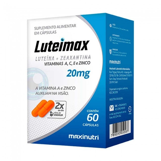Luteimax - Luteína + Zeaxantina 20mg (60 caps) - MaxiNutri