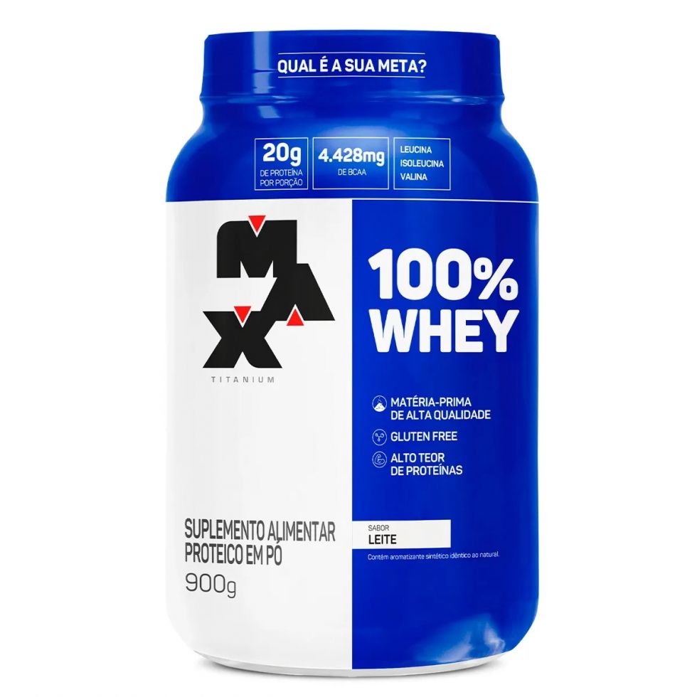 100% Whey 900g - Max Titanium