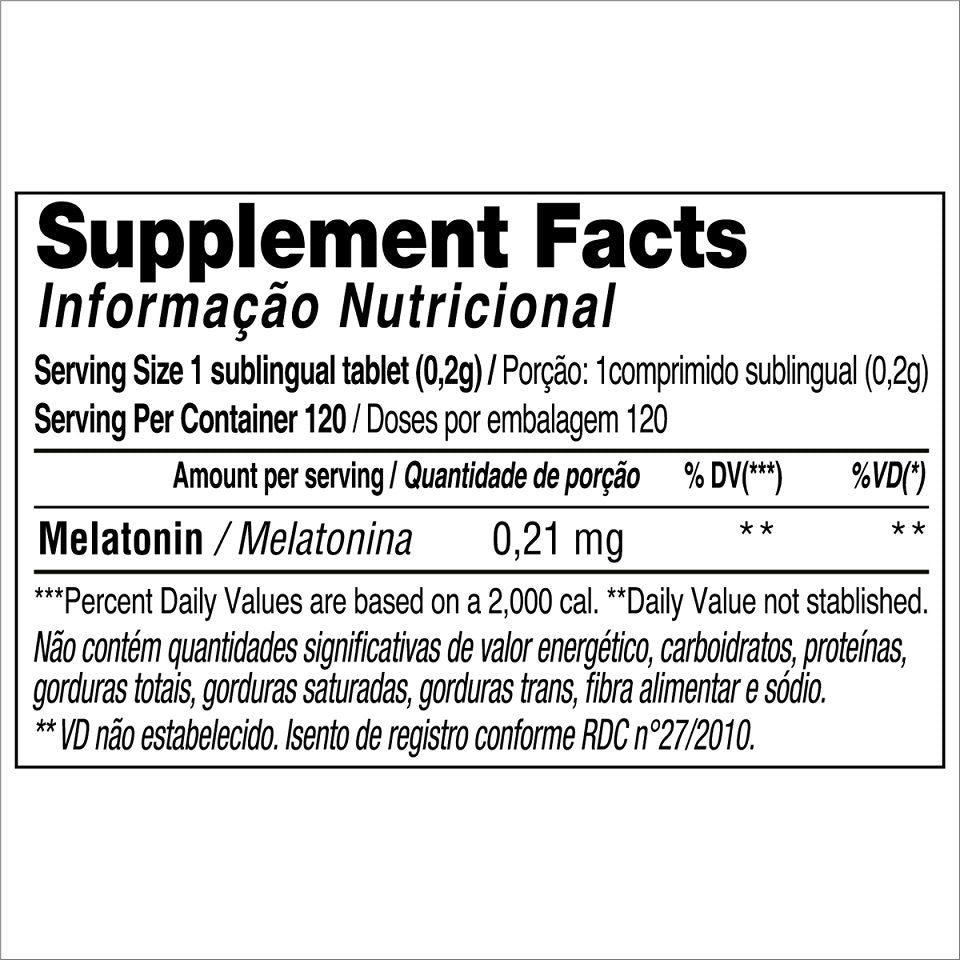 Melatonin Sublingual (120 comp) - Black Skull