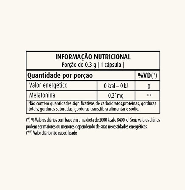 Melatonina (60 caps) - Apisnutri
