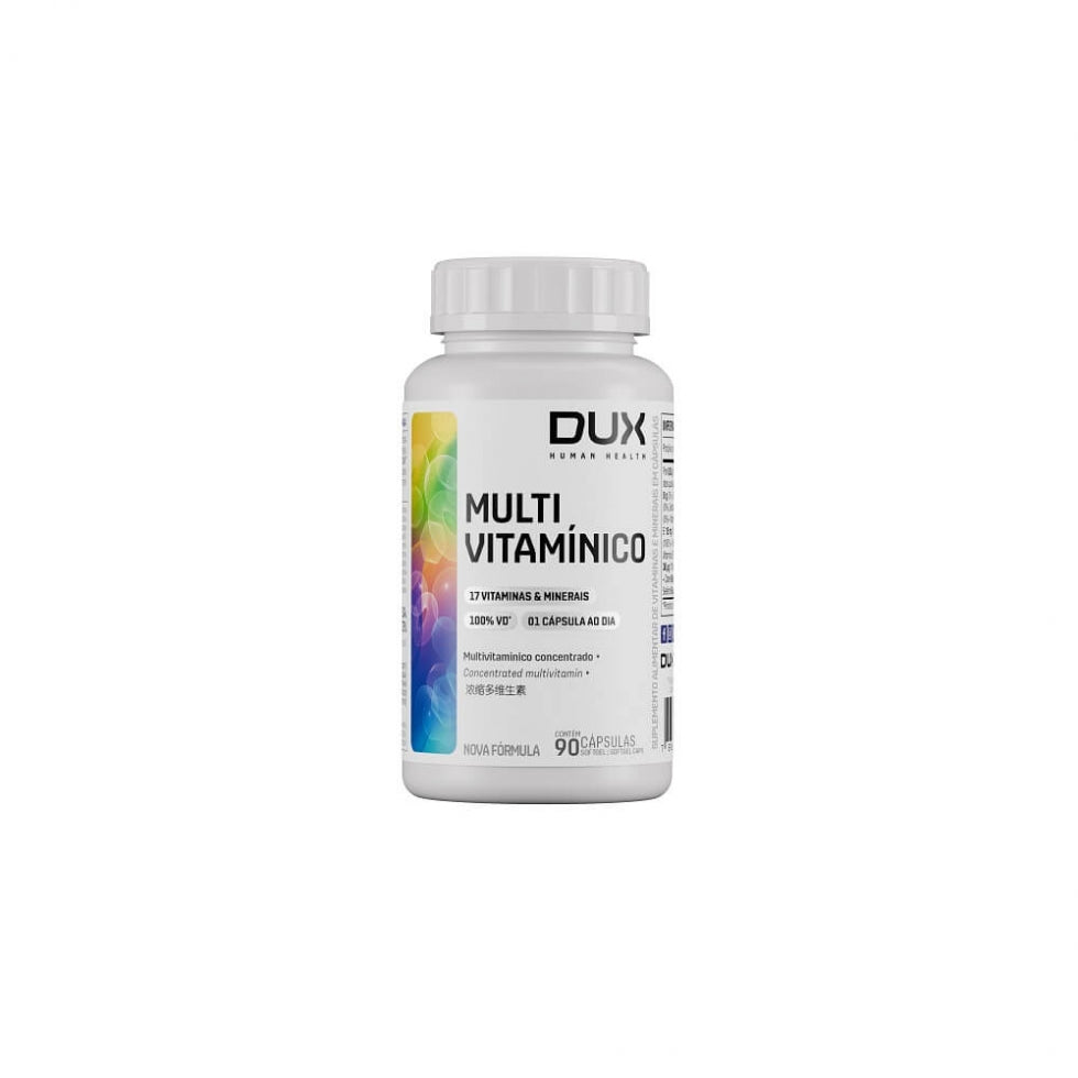 Frasco de Multivitamínico Dux Human Health com 90 cápsulas
