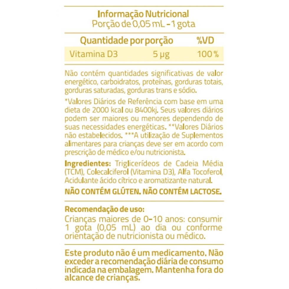 Vitamin D For Baby e Kids (30ml) - True Source