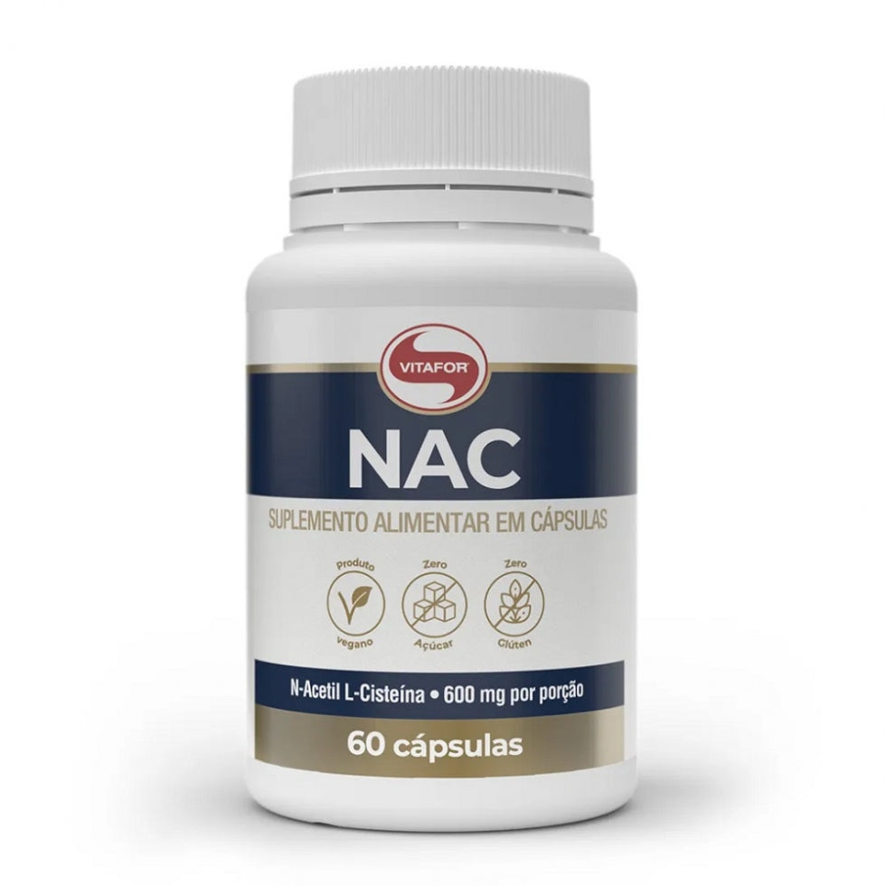NAC N-Acetil L-Cisteína 600mg (60 caps) - VitaFor
