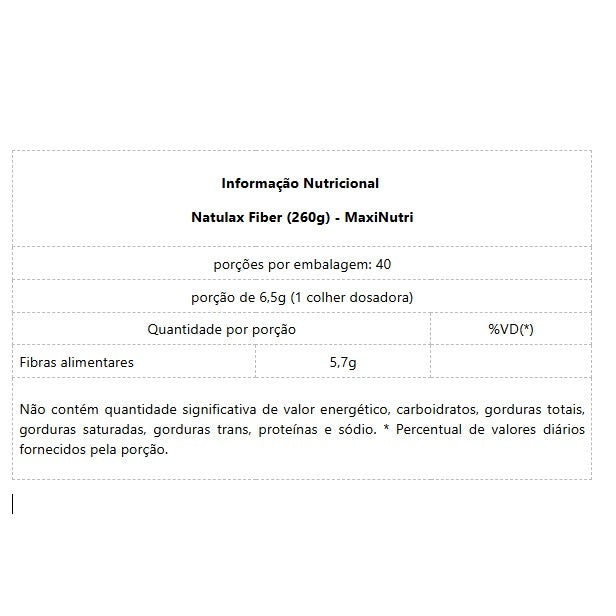 Natulax Fiber (260g) - MaxiNutri