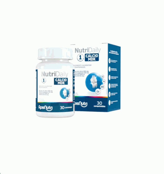 Nutri Daily Cálcio MDK (30 caps) - Apisnutri