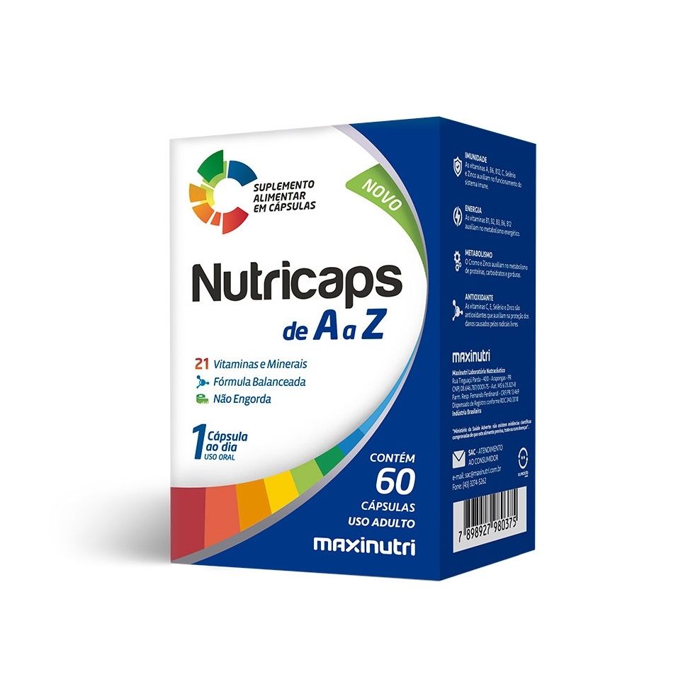 Nutricaps de A a Z (60 caps) - MaxiNutri