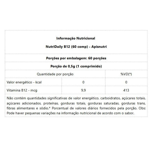 NutriDaily B12 (60 comp) - Apisnutri