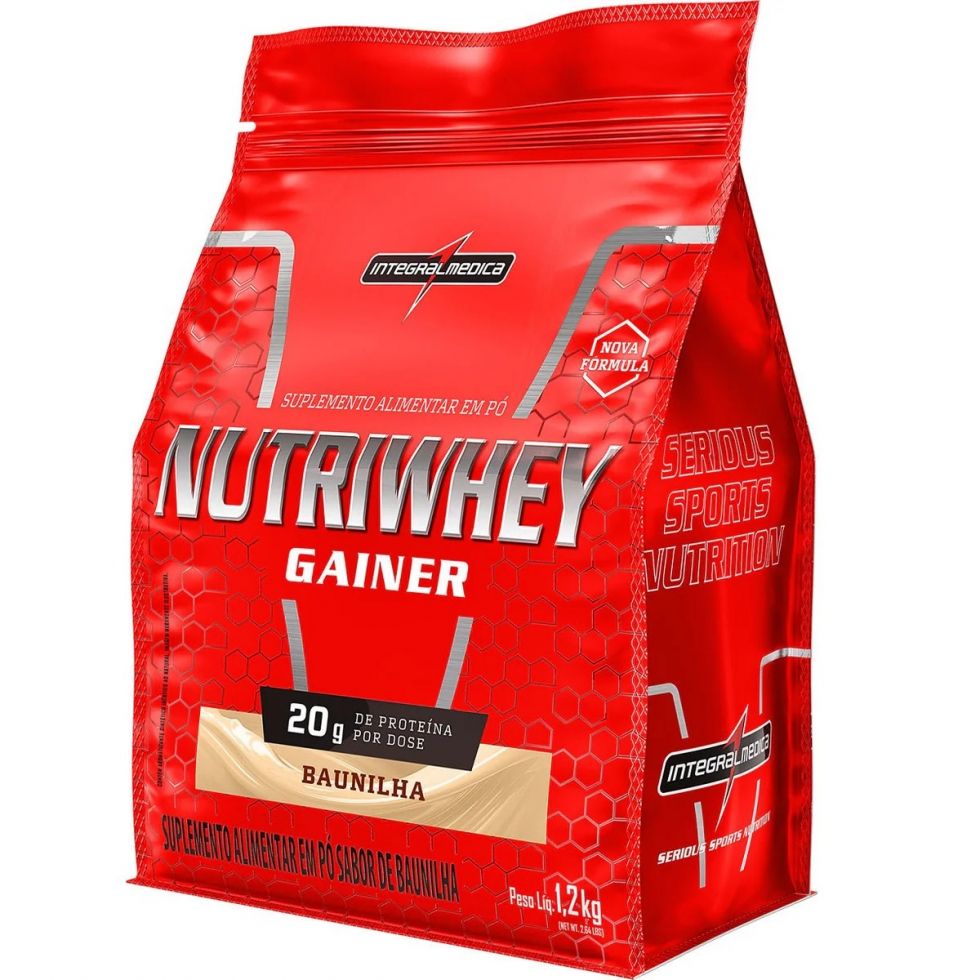 Embalagem de 1,2 kg do Nutri Whey Gainer da Integralmédica