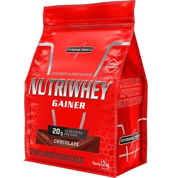 Embalagem de 1,2 kg do Nutri Whey Gainer da Integralmédica