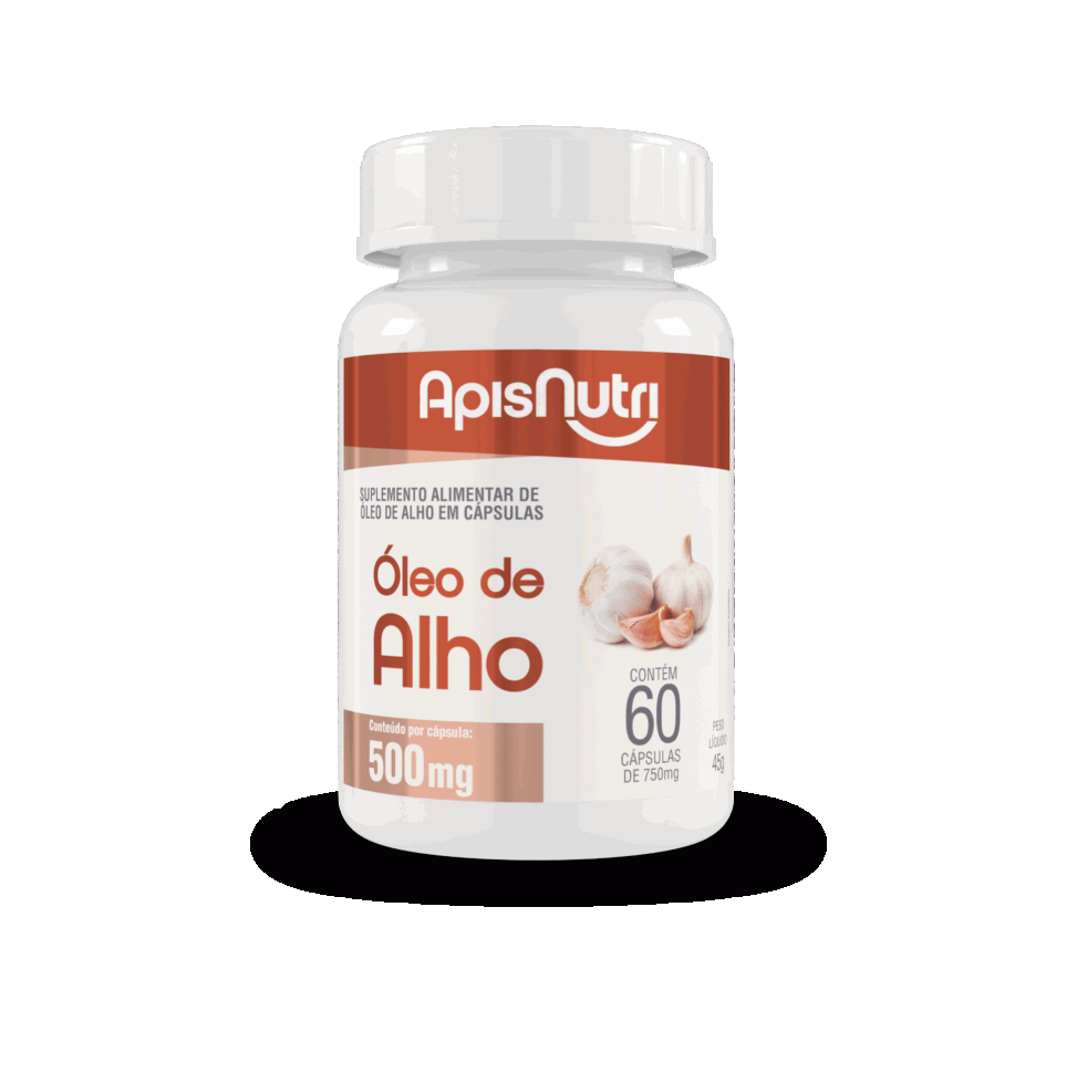 Óleo de Alho 500mg (60 caps) - Apisnutri
