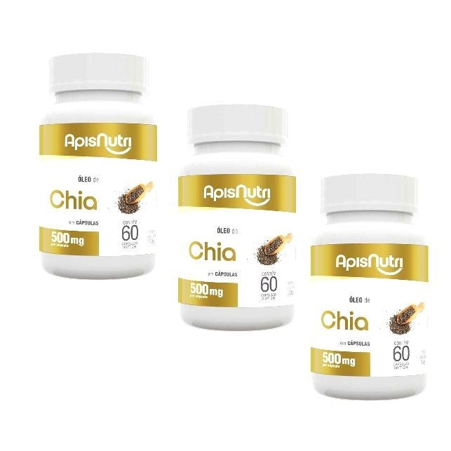 Óleo de Chia 500mg (60 caps) - Apisnutri