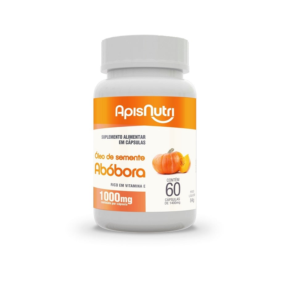 Óleo de Semente de Abóbora 1000mg (60 caps) - Apisnutri