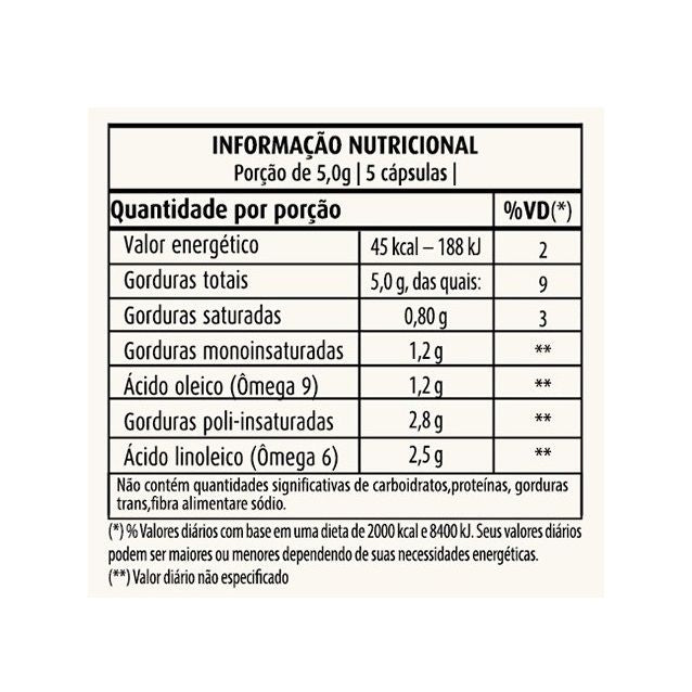 Óleo de Semente de Uva 1000mg (60 caps) - Apisnutri