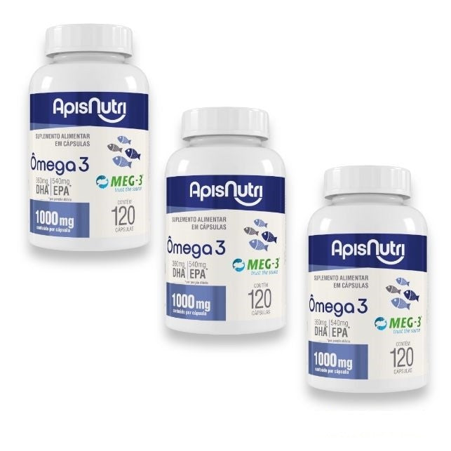 Ômega 3 1000mg (120 caps) - Apisnutri