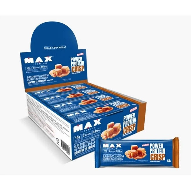 Power Protein Crisp Bar Display (12 unid. 44g) - Max Titanium
