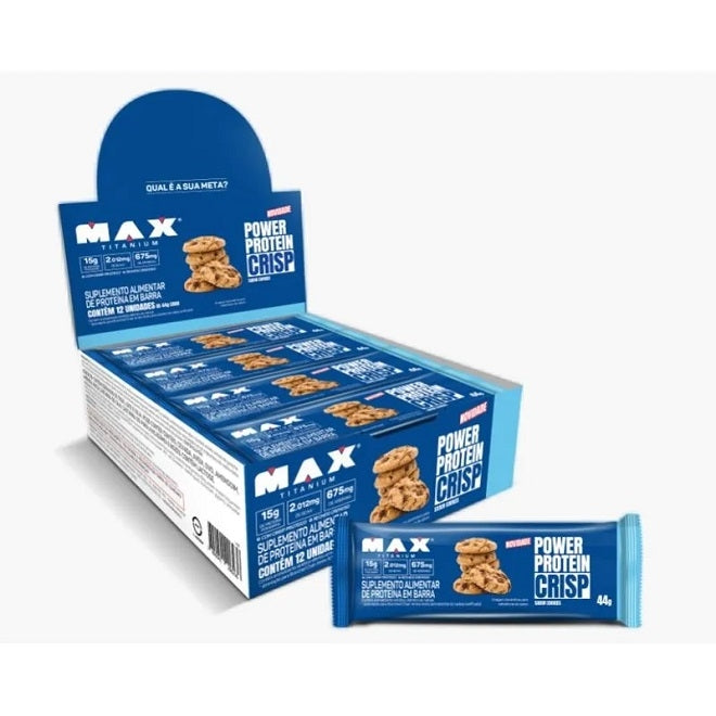 Power Protein Crisp Bar Display (12 unid. 44g) - Max Titanium