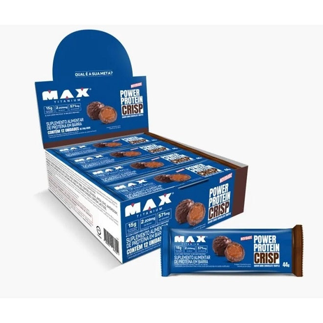 Power Protein Crisp Bar Display (12 unid. 44g) - Max Titanium