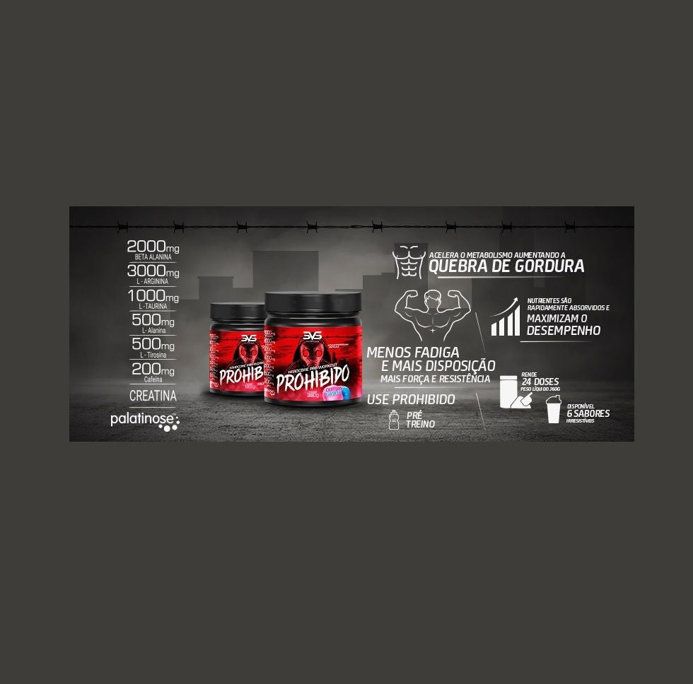Prohibido HardCore Pre Workout (180g) - 3VS
