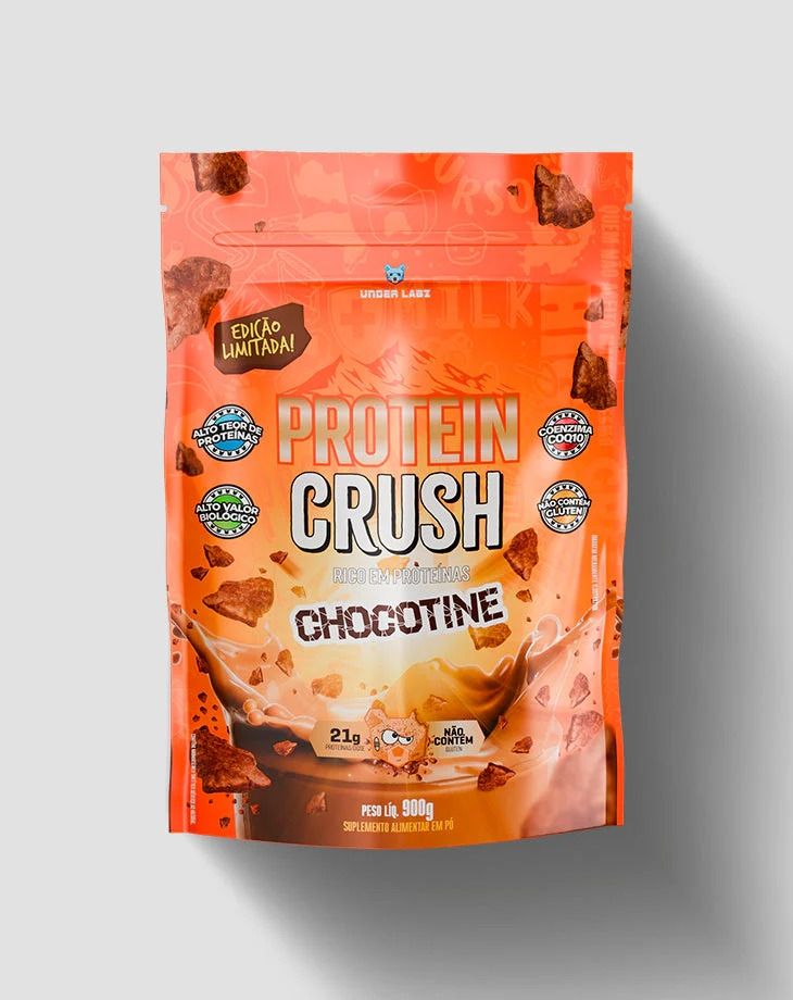 Pote de 900 g de Protein Crush, suplemento proteico em pó da Under Labz