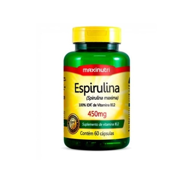 Espirulina 450mg (60 caps) - MaxiNutri
