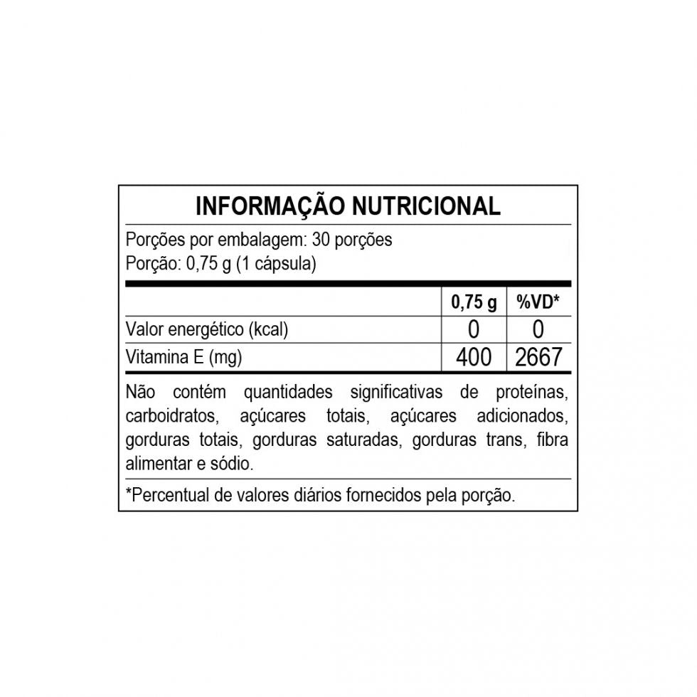 Vitamina E Oil - 750mg (30 Caps) - Apisnutri