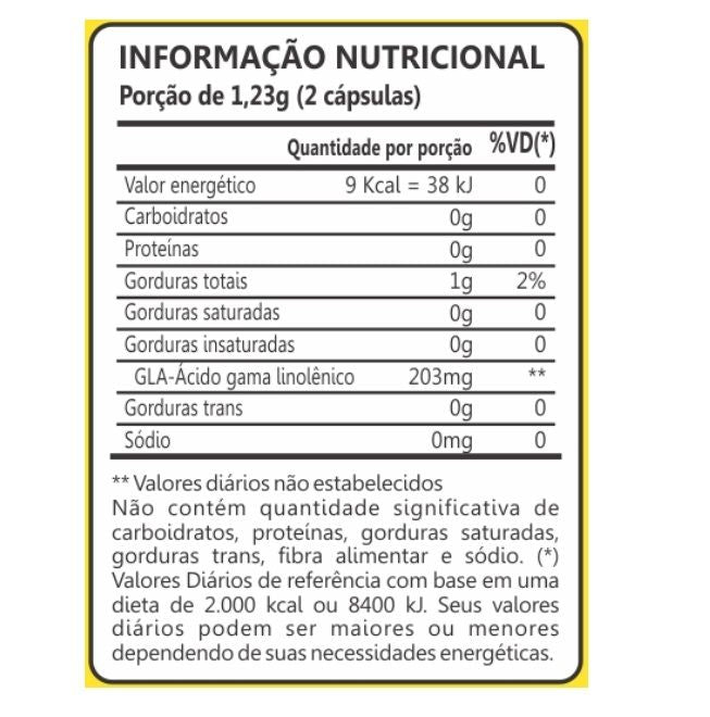 Óleo de Borragem 500mg (60 caps) - MaxiNutri