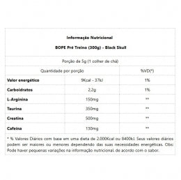 BOPE Pré Treino (300g) - Black Skull