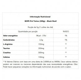 BOPE Pré Treino (300g) - Black Skull
