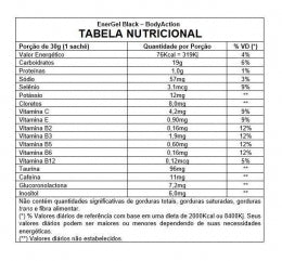 Energel Black Caixa com 10 Sachês (300g) - Body Action