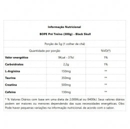BOPE Pré Treino (300g) - Black Skull