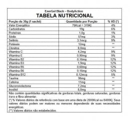 Energel Black Caixa com 10 Sachês (300g) - Body Action
