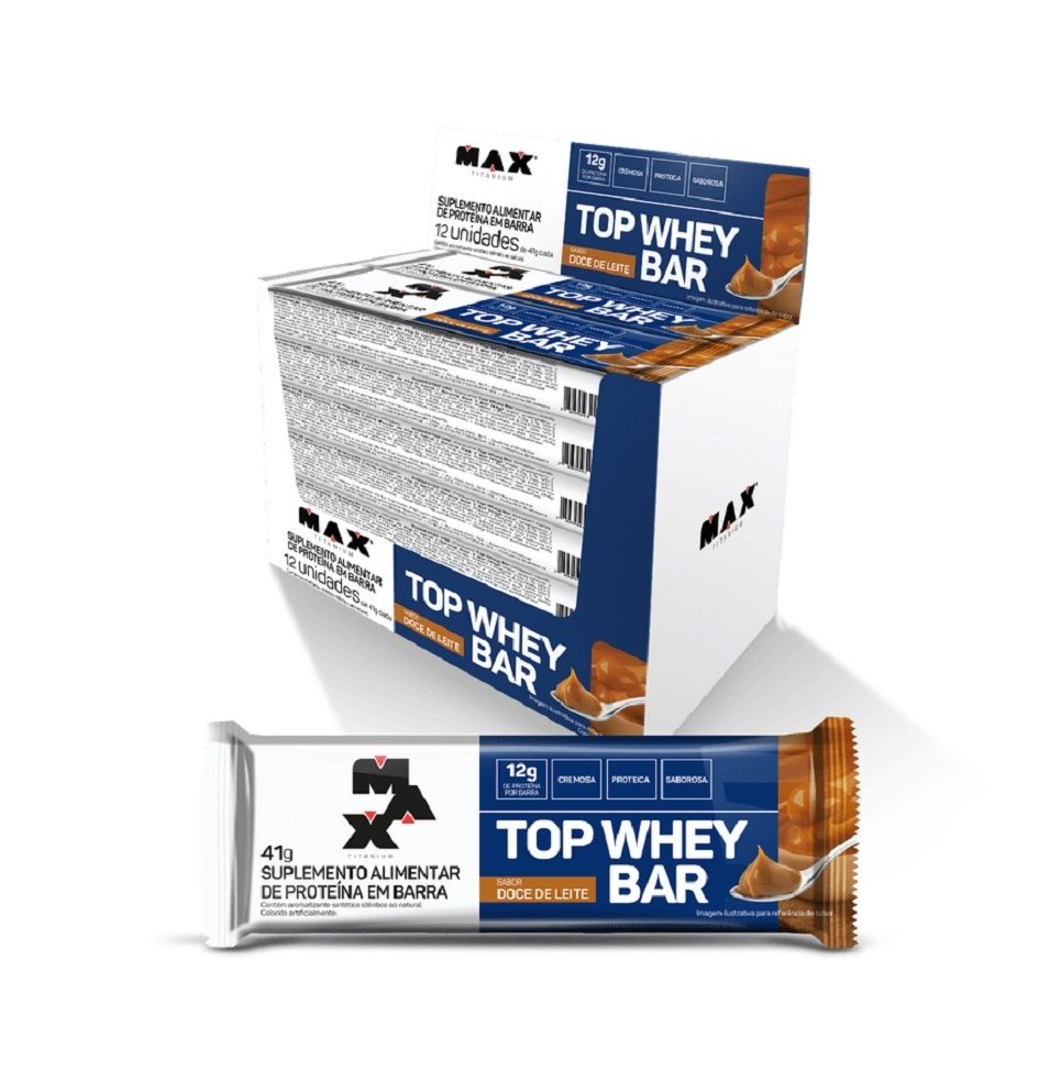 Top Whey Bar (Display 12 unid. 41g) - Max Titanium