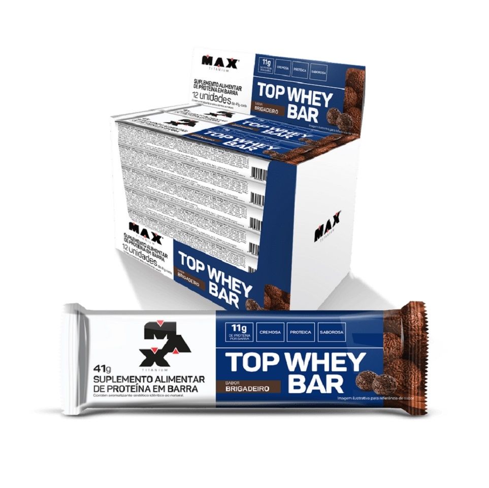 Top Whey Bar (Display 12 unid. 41g) - Max Titanium