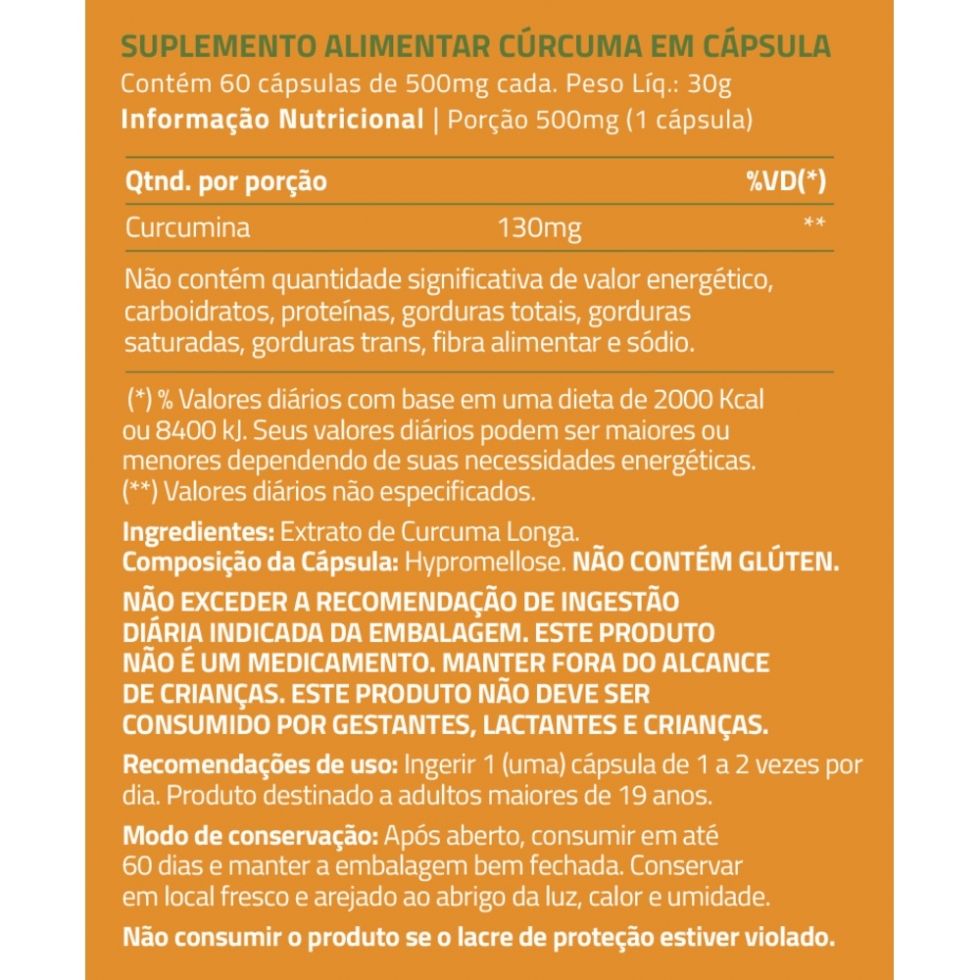Cúrcuma - True Curcuma (60 caps) - True Source