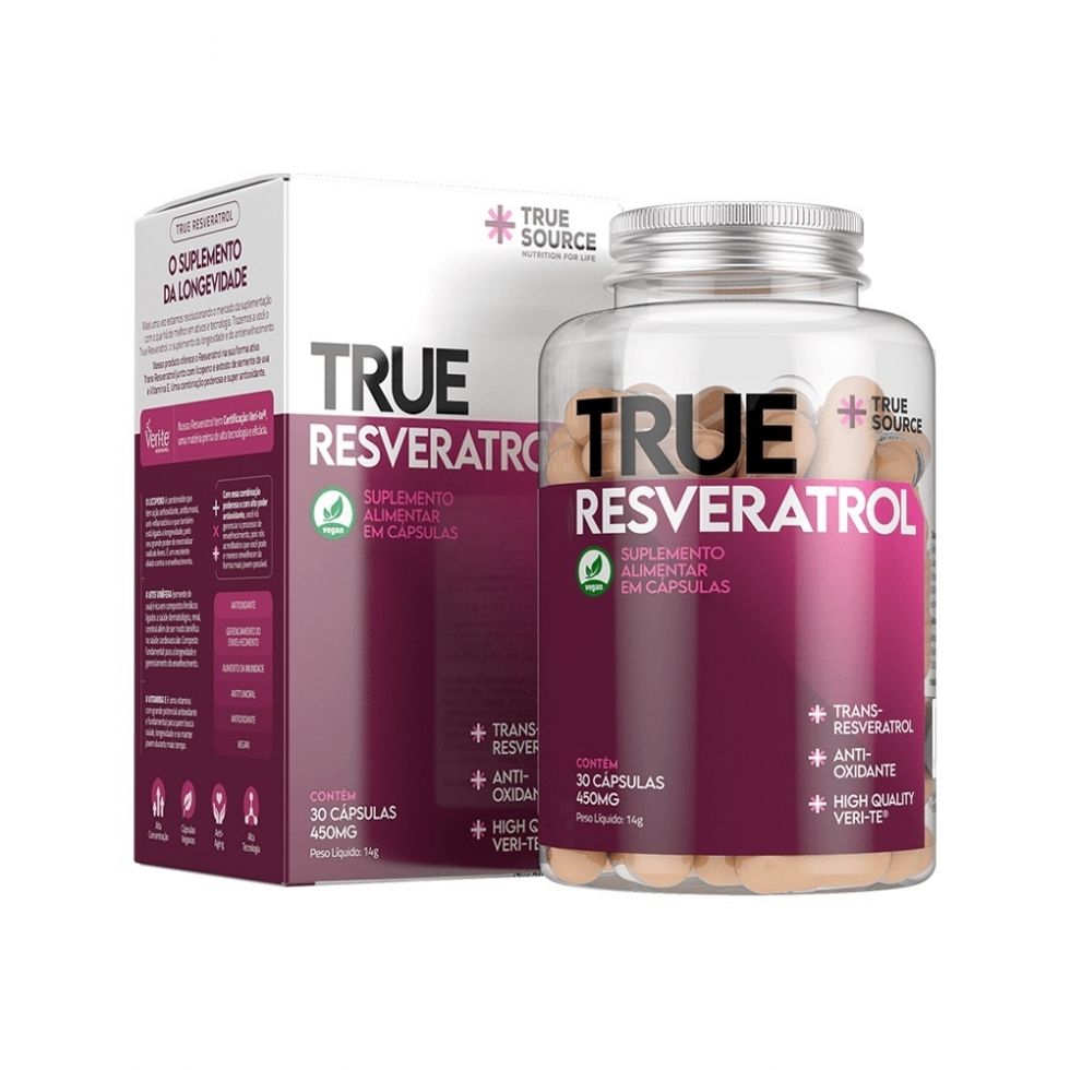 True Resveratrol 450mg (30 caps) - True Source