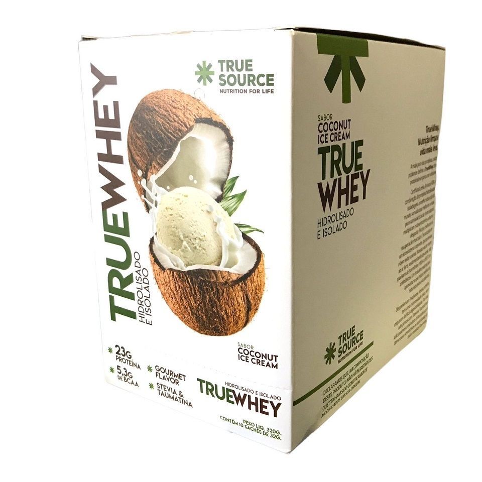 True Whey Display 320g (10 Sachês de 32g) - Hidrolisado e Isolado - True Source