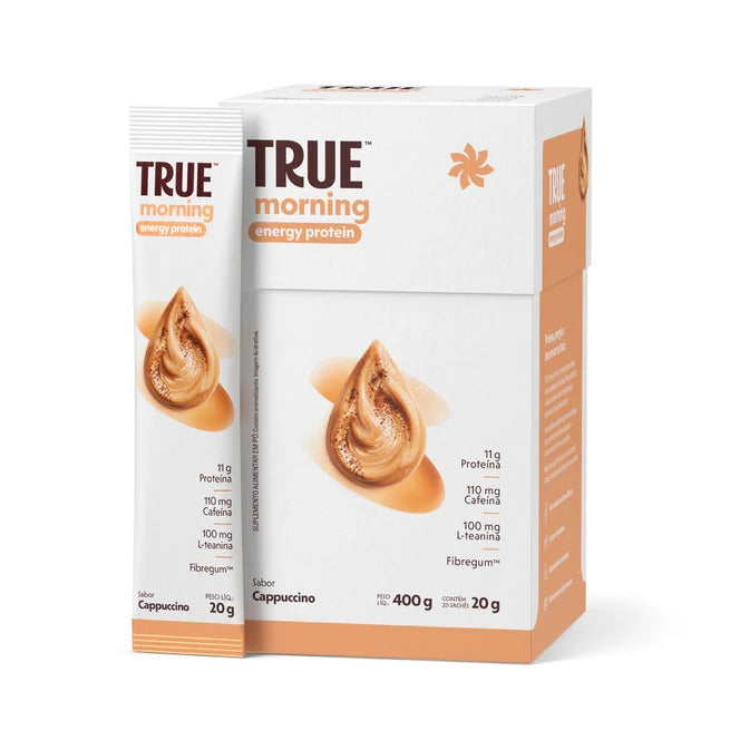 Display com 20 sachês de 20 g do True Morning Energy da True Source