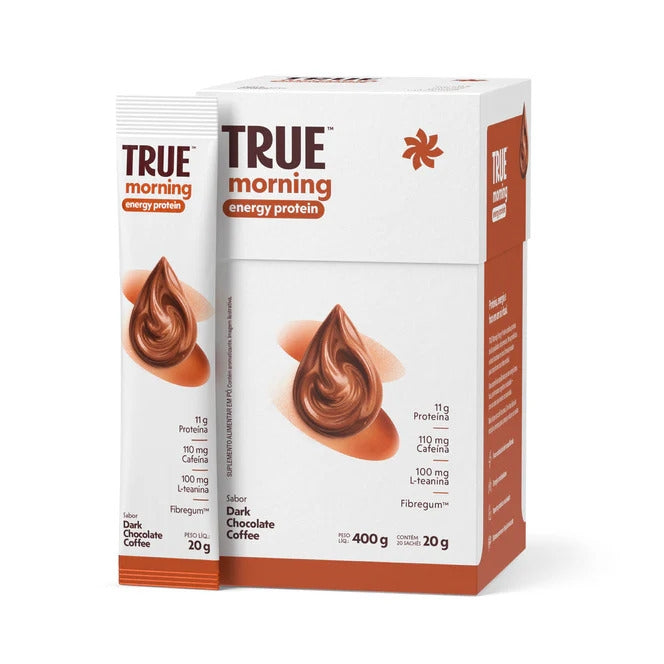 Display com 20 sachês de 20 g do True Morning Energy da True Source