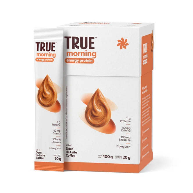 Display com 20 sachês de 20 g do True Morning Energy da True Source