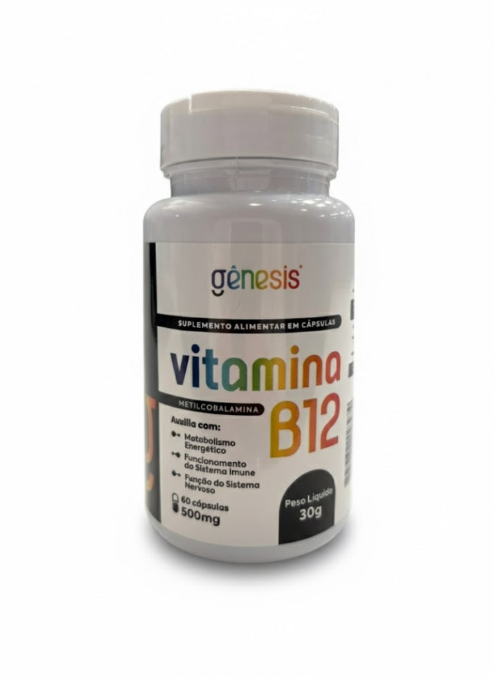 Vitamina B12 500mg (60 caps) - Gênesis