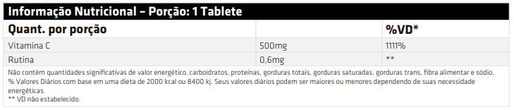 Vitamina C 500mg (100 tabs) - Performance Nutrition