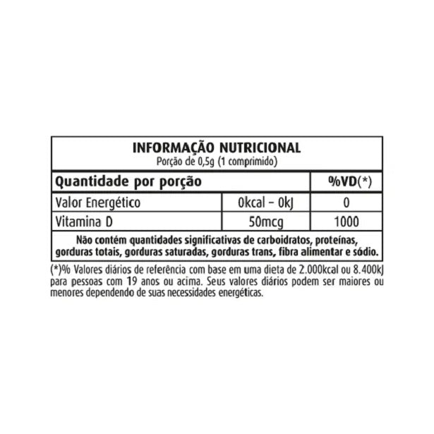 Vitamina D3 2000UI (60 comp) - Apisnutri