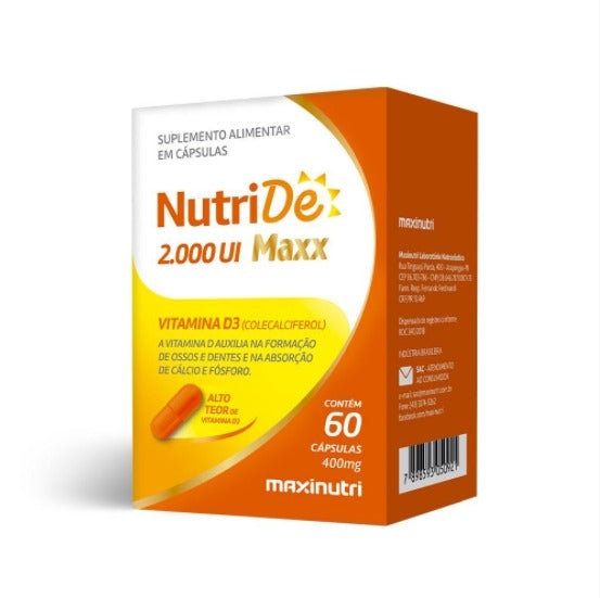 NutriDe Vitamina D3 2.000UI (60 caps) - MaxiNutri