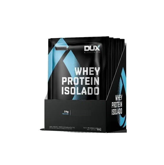 Display de sachês de Whey Protein Isolado da Dux Human Health