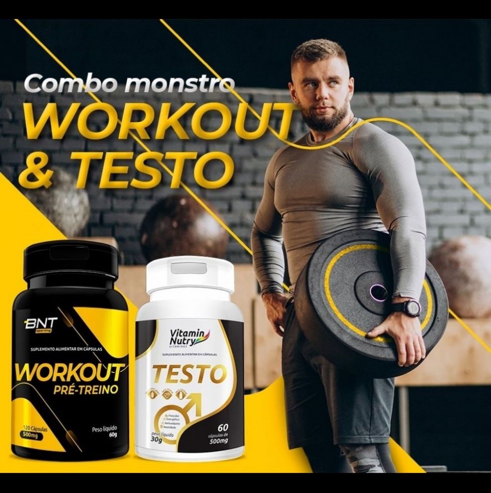 Workout Pré-Treino c/ Mix Energético 500mg (120caps) - BioNutrir